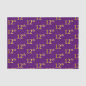 Paarse, Faux Gold 12de (twaalfde) gebeurtenis Tissuepapier (Voorkant)