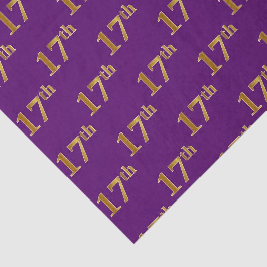 Paarse, Faux Gold 17e (zeventiende) gebeurtenis Tissuepapier (Detail)
