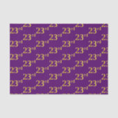 Paarse Faux Gold 23e (23e) gebeurtenis Tissuepapier (Voorkant)