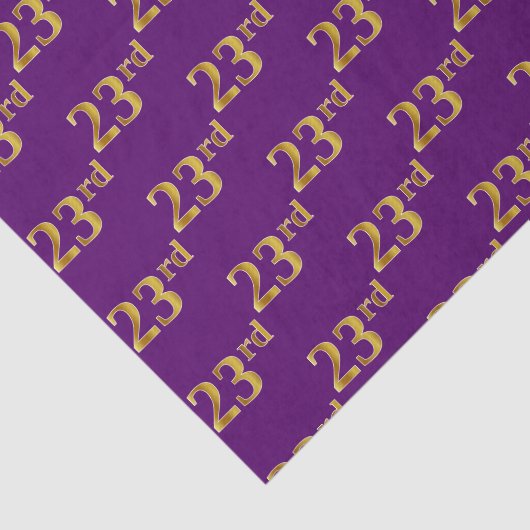 Paarse Faux Gold 23e (23e) gebeurtenis Tissuepapier (Detail)