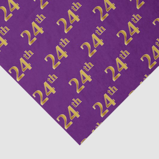 Paarse Faux Gold 24e (24e) gebeurtenis Tissuepapier (Detail)