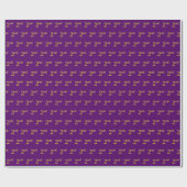 Paarse Faux Gold 2de (tweede) gebeurtenis Cadeaupapier (Vlak)