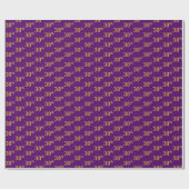 Paarse, Faux Gold 30ste (dertigste) Evenement Cadeaupapier (Vlak)