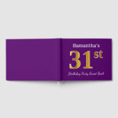 Paarse Faux Gold 31st Birthday Party; aangepaste n Gastenboek (Volledig)