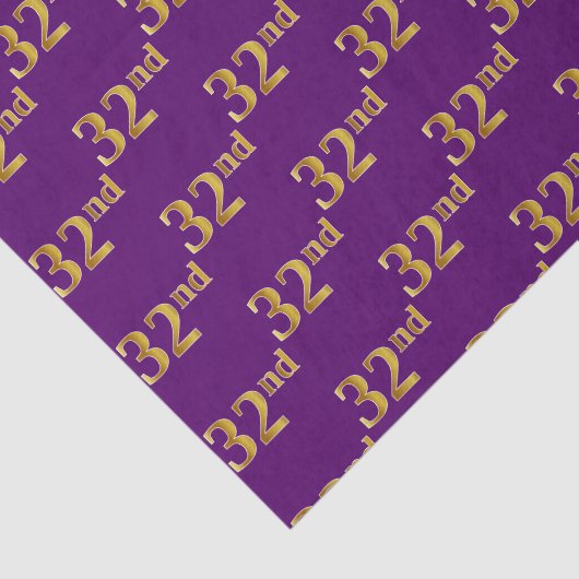 Paarse, Faux Gold 32e (32e) gebeurtenis Tissuepapier (Detail)