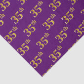 Paarse, Faux Gold 35th (Vijfendertigste) gebeurten Tissuepapier (Detail)