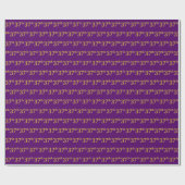 Paarse, Faux Gold 37th (Zevende) gebeurtenis Cadeaupapier (Vlak)