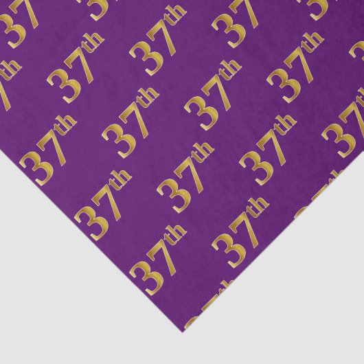 Paarse, Faux Gold 37th (Zevende) gebeurtenis Tissuepapier (Detail)