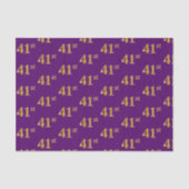 Paarse Faux Gold 41st (41ste) gebeurtenis Tissuepapier (Voorkant)