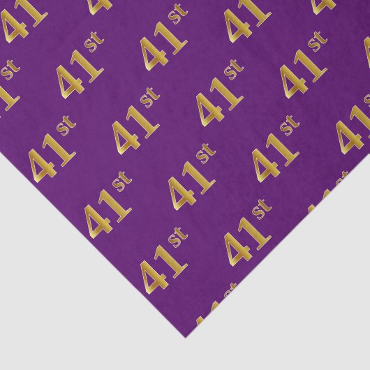 Paarse Faux Gold 41st (41ste) gebeurtenis Tissuepapier (Detail)