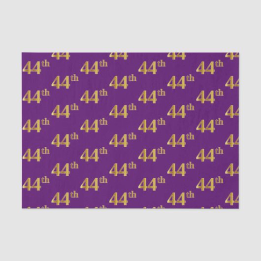 Paarse Faux Gold 44e (44e) gebeurtenis Tissuepapier (Voorkant)