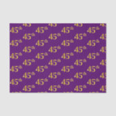 Paarse, Faux Gold 45e (45e) gebeurtenis Tissuepapier (Voorkant)