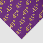 Paarse, Faux Gold 45e (45e) gebeurtenis Tissuepapier (Detail)