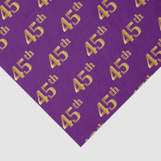 Paarse, Faux Gold 45e (45e) gebeurtenis Tissuepapier (Detail)