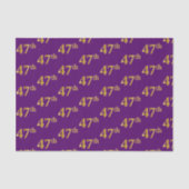 Paarse, Faux Gold 47e (47e) gebeurtenis Tissuepapier (Voorkant)