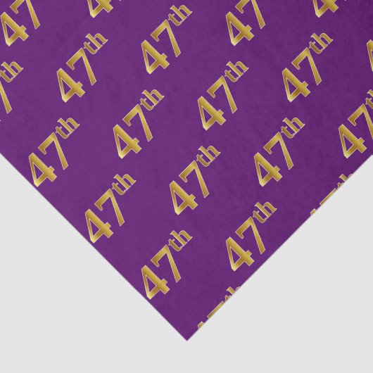 Paarse, Faux Gold 47e (47e) gebeurtenis Tissuepapier (Detail)