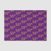 Paarse, Faux Gold 55e (vijftig) gebeurtenis Tissuepapier (Voorkant)