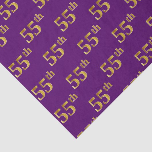 Paarse, Faux Gold 55e (vijftig) gebeurtenis Tissuepapier (Detail)