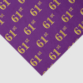 Paarse Faux Gold 61st (61ste) gebeurtenis Tissuepapier (Detail)