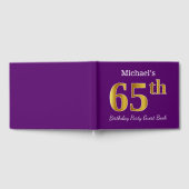 Paarse, Faux Gold 65e verjaardagsfeest; aangepaste Gastenboek (Volledig)