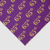 Paarse, Faux Gold 65ste (vijfenzestigste) Evenemen Tissuepapier (Detail)