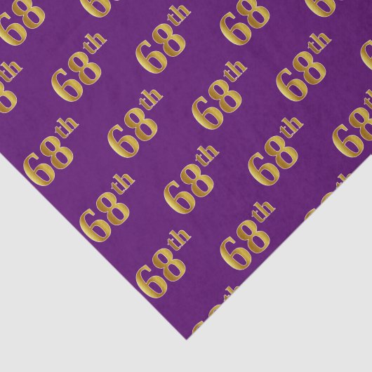 Paarse Faux Gold 68e (68ste) gebeurtenis Tissuepapier (Detail)