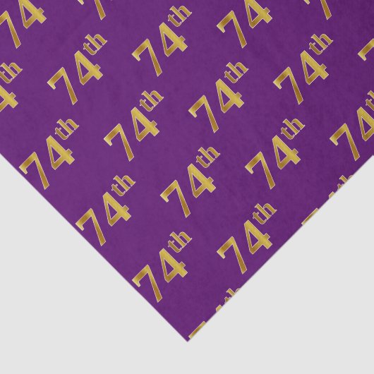 Paarse Faux Gold 74e (74e) gebeurtenis Tissuepapier (Detail)