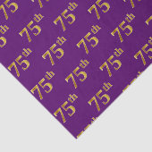 Paarse, Faux Gold 75e (vijfenzeventig) gebeurtenis Tissuepapier (Detail)