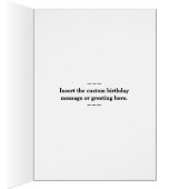 Paarse Faux Gold 80th Birthday + Aangepaste naam (Binnen (Rechts))