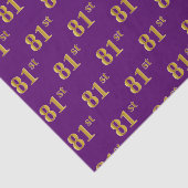 Paarse Faux Gold 81st (81ste) gebeurtenis Tissuepapier (Detail)