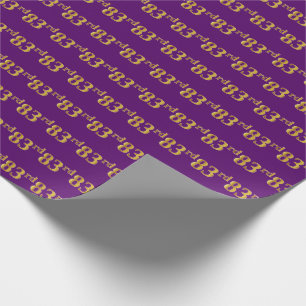 Paarse Faux Gold 83e (83e) gebeurtenis Cadeaupapier