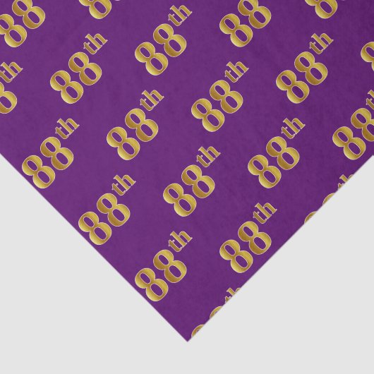 Paarse Faux Gold 88e (achtentwintigste) gebeurteni Tissuepapier (Detail)