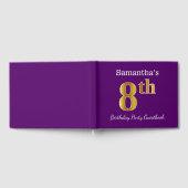 Paarse Faux Gold 8th Birthday Party + aangepaste n Gastenboek (Volledig)