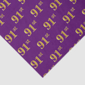 Paarse Faux Gold 91st (negenennegentig) gebeurteni Tissuepapier (Detail)