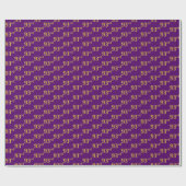 Paarse Faux Gold 93rd (negenenennegentig) gebeurte Cadeaupapier (Vlak)