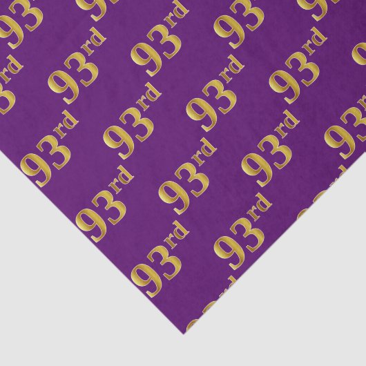 Paarse Faux Gold 93rd (negenenennegentig) gebeurte Tissuepapier (Detail)