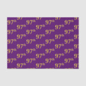 Paarse, Faux Gold 97th (negenenenzevende) gebeurte Tissuepapier (Voorkant)