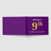 Paarse Faux Gold 9th Birthday Party + aangepaste n Gastenboek (Volledig)