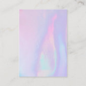 Paarse Faux Holo Social Media Earring Display Kaar Visitekaartje (Achterkant)