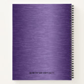 Paarse faux metal achtergrond notitieboek (Achterkant)