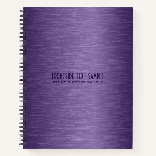 Paarse faux metal achtergrond notitieboek (Voorkant)