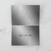 Paarse FAUX ribbon  broch Wedding Bedankkaart (Binnen)