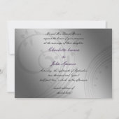 Paarse FAUX ribbon  broch Wedding Kaart (Achterkant)