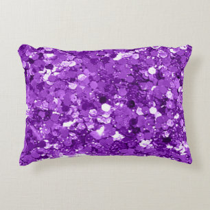 Paarse Faux Sequin Glitter Pop van Luxe Accent Kussen
