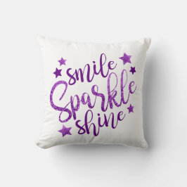  Paarse Faux Sparkle Pillow voor haar Kussen