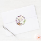 Paarse Fee Derde Bes 3e Verjaardag Ronde Sticker (Envelop)