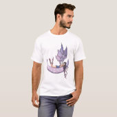 Paarse Fee op Maan T-Shirt (Voorkant volledig)
