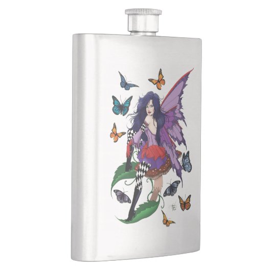 Paarse fee paddenstoel vlinders flacon (Rechts)