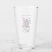 Paarse fee paddenstoel vlinders glas (Achterkant)