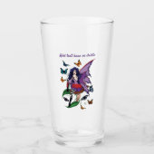 Paarse fee paddenstoel vlinders glas (Voorkant)